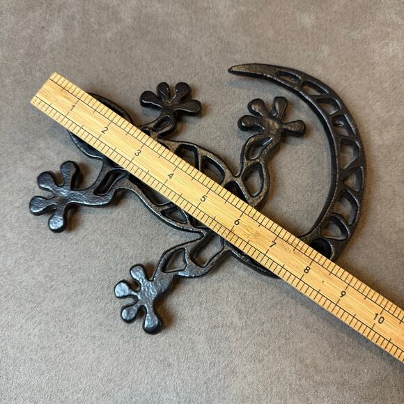 H&M Home Black Metal Trivet Lizard Gecko Southwestern Aztec - Picture 6 of 6